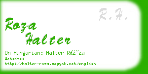 roza halter business card